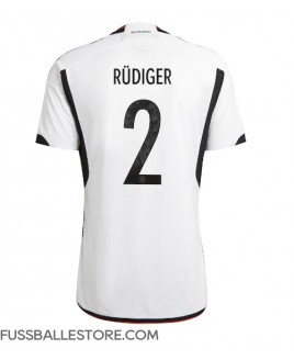 Günstige Deutschland Antonio Rudiger #2 Heimtrikot WM 2022 Kurzarm